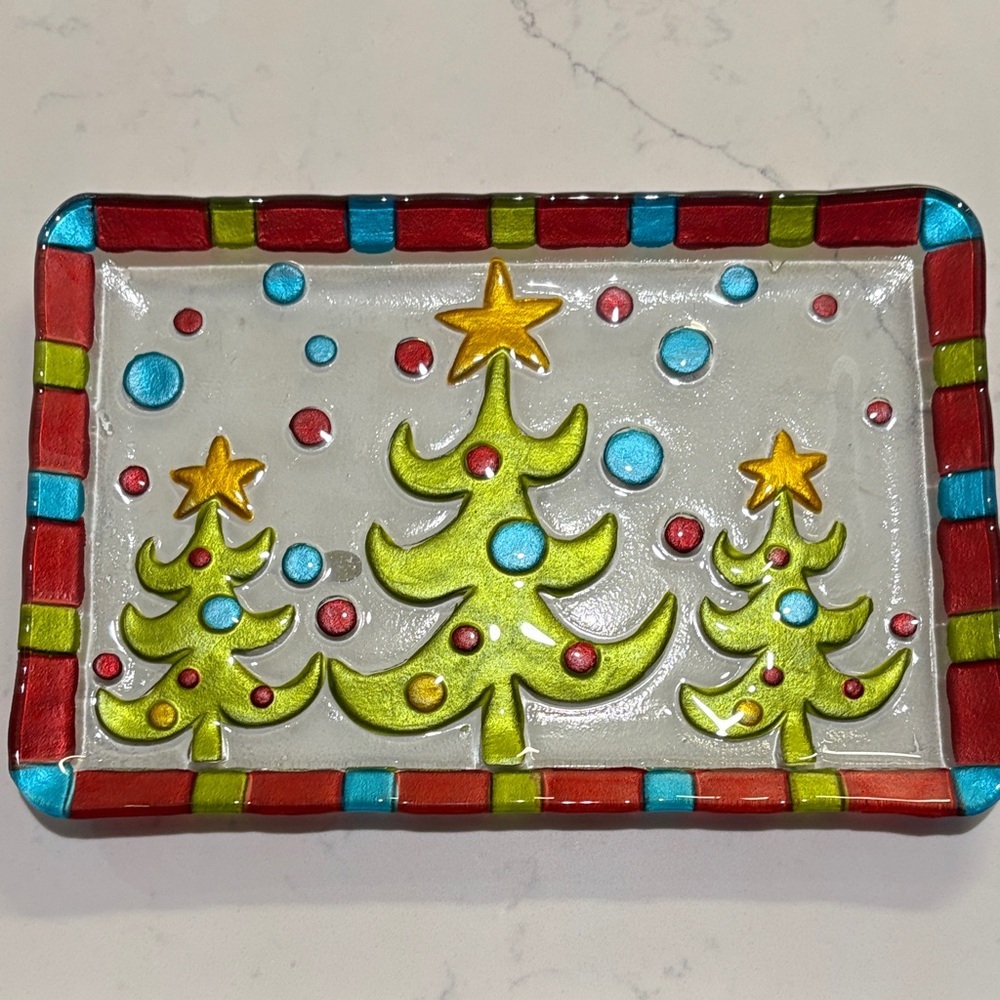 Festive Christmas Tree Serving Platter - Picture 2 of 2